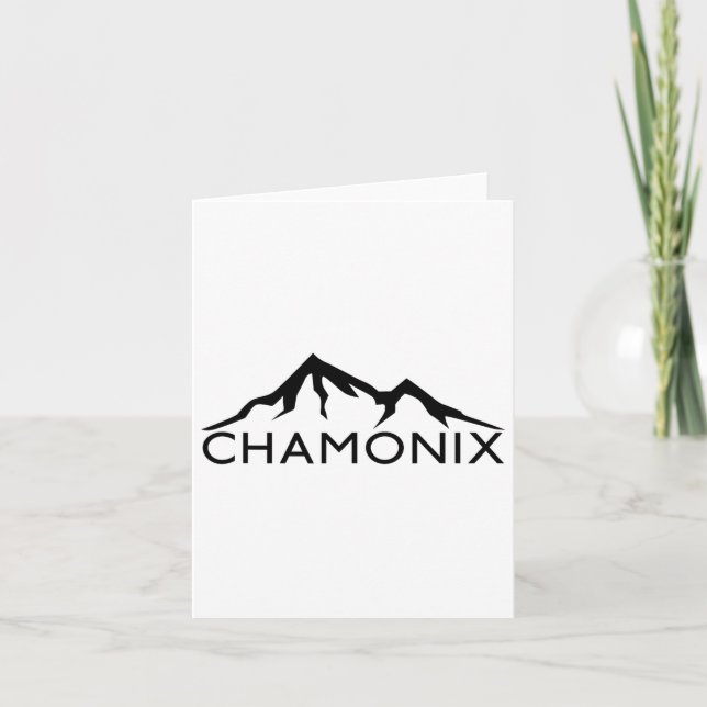 Chamonix France Skiing  Card (Front)