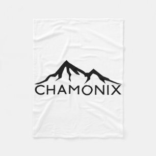 Chamonix France Skiing  Fleece Blanket