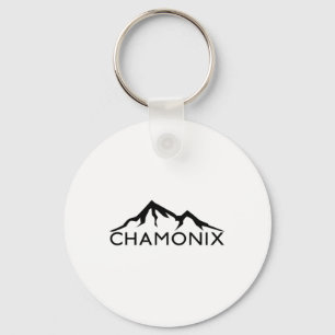 Chamonix France Skiing Key Ring