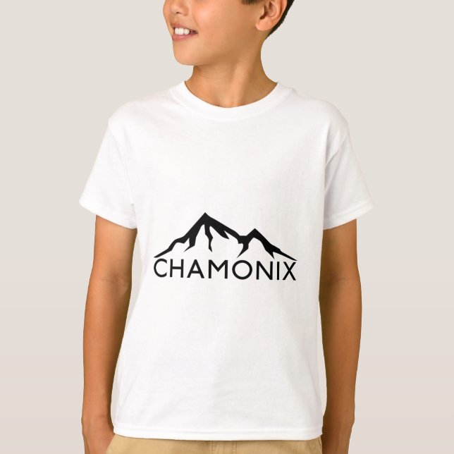 Chamonix France Skiing  T-Shirt (Front)