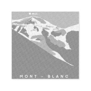 Chamonix, Mont-Blanc, digitally drawn, souvenir Self-inking Stamp