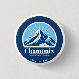 Chamonix Mont Blanc France bozeman gift   3 Cm Round Badge