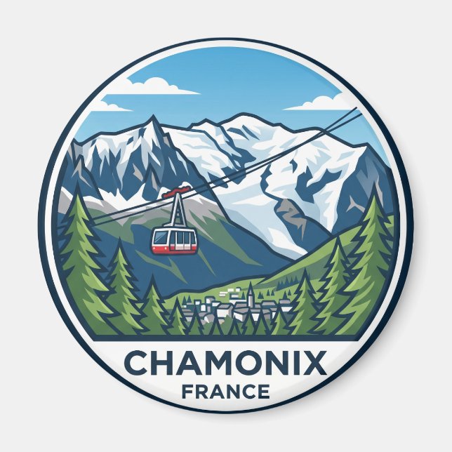 Chamonix Mont-Blanc France Magnet (Front)