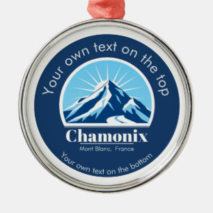 Chamonix Mont Blanc France medal Metal Tree Decoration