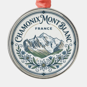 Chamonix-Mont-Blanc France Metal Tree Decoration
