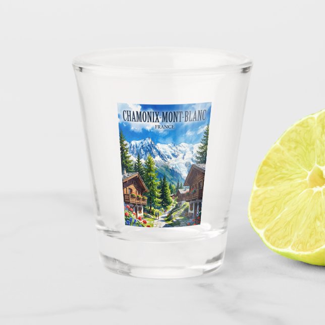 Chamonix-Mont-Blanc France Shot Glass (Front)