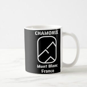 Chamonix mont blanc france skiing snowboarding coffee mug