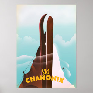 Chamonix-Mont-Blanc Ski poster