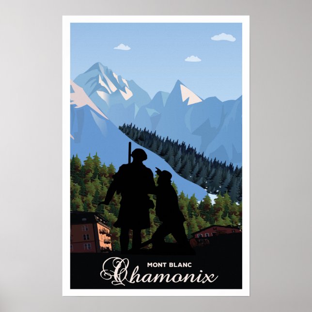Chamonix,Mont Blanc,Travel Poster (Front)