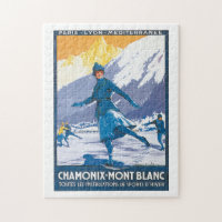 Chamonix Mont Blanc Vintage Travel Poster