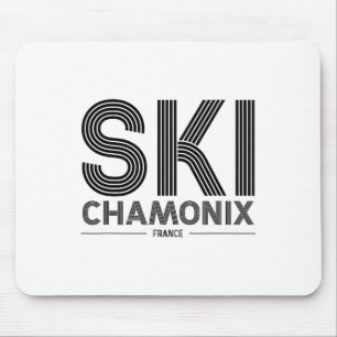 Chamonix Ski Resort France Alps French Skiing Souv Mouse Pad