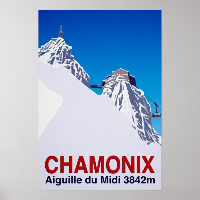 Chamonix Ski Resort France Poster (Front)