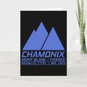 Chamonix Ski Resort T Shirt Skiing Mont Blanc Fran Card