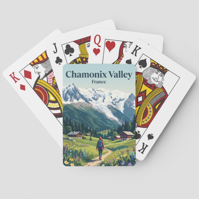 Chamonix Valley France Playing Cards (Back)