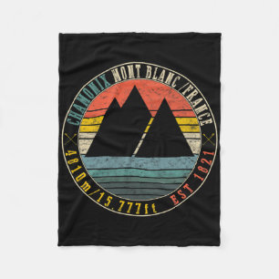 Chamonix Valley Mont Blanc France Skiing Snowboard Fleece Blanket
