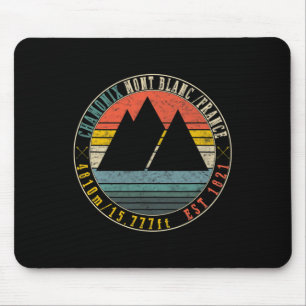 Chamonix Valley Mont Blanc France Skiing Snowboard Mouse Pad