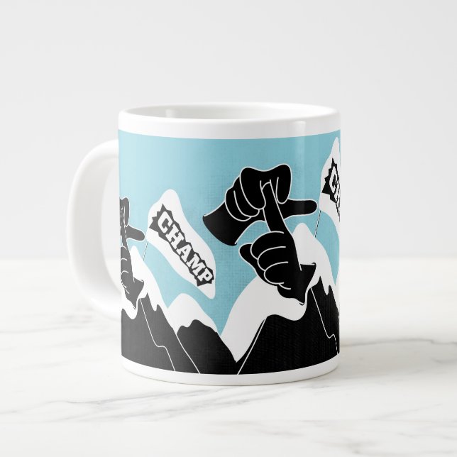 Champ - ASL Design Large Coffee Mug (Front Left)