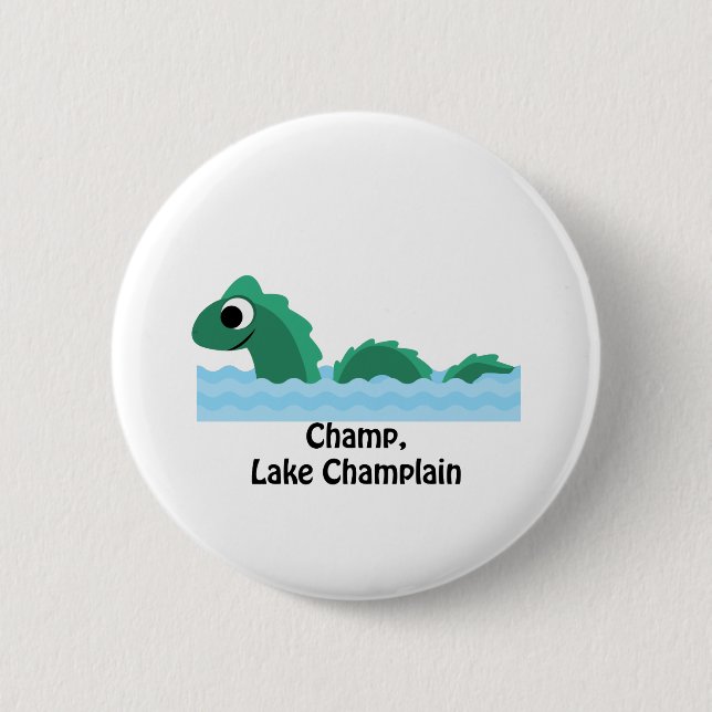 Champ, Lake Champlain 6 Cm Round Badge (Front)