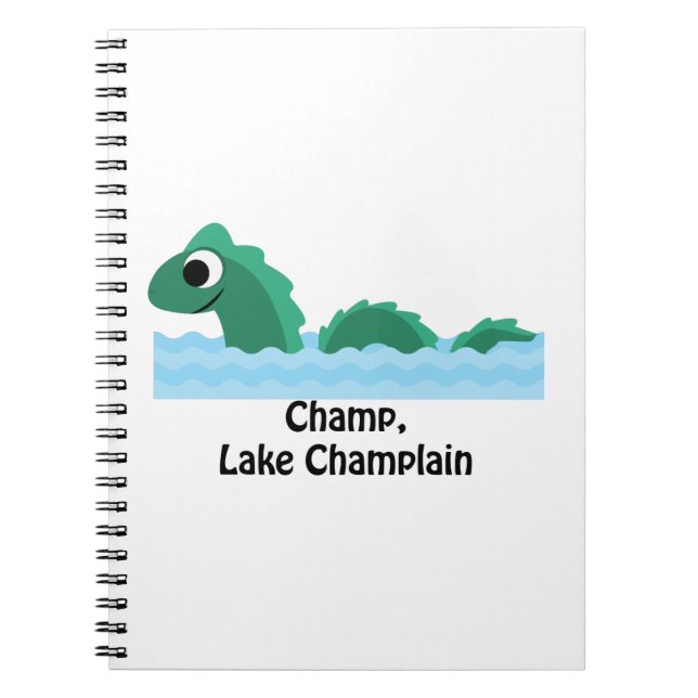Champ, Lake Champlain Spiral Notebook (Front)