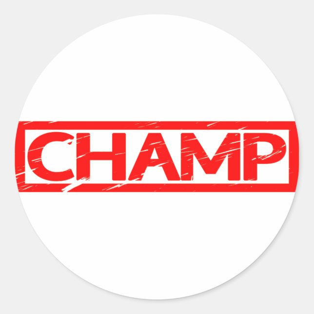 Champ Stamp Classic Round Sticker (Front)