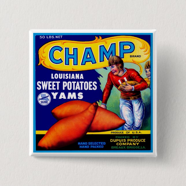 Champ Sweet Potatoes 15 Cm Square Badge (Front)