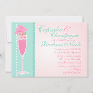 Champage, Cupcakes & Pearls Invitation