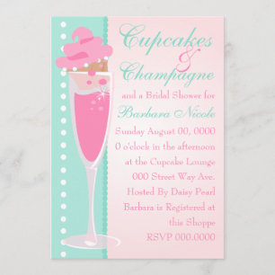 Champage, Cupcakes & Pearls Invitation