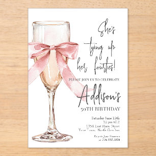 Champagne 50th Birthday Party Invitation