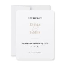 Champagne Ampersand Save the Date | Wedding Card