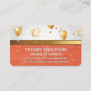 Champagne and Balloons Celebrations Events Business Card
