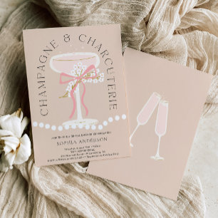 Champagne and Charcuterie Bridal Shower Invitation