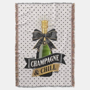 Champagne and Chill Throw Blanket