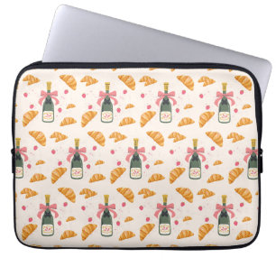 Champagne and Croissants Laptop Sleeve