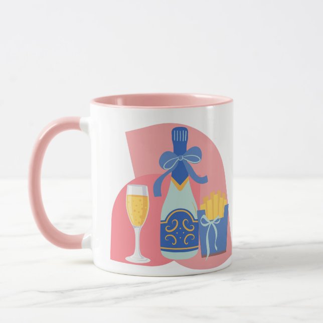 Champagne and Fries Mug (Left)