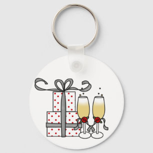 Champagne and Gifts Keychain
