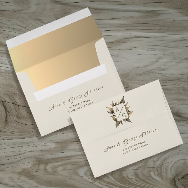 Champagne and Gold Wedding Envelope (Creator Uploaded)