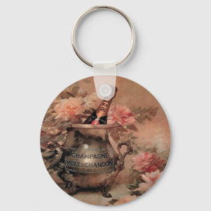 Champagne and Roses Key Ring