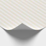 Champagne and White Simple Horizontal Striped Wrapping Paper<br><div class="desc">Pastel Champagne and White Simple Horizontal Striped Wrapping Paper</div>