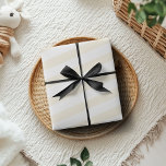 Champagne and White Wide Horizontal Striped Wrapping Paper<br><div class="desc">Pastel Champagne and White Wide Horizontal Striped Wrapping Paper</div>