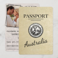 Champagne Australia Passport Save The Date