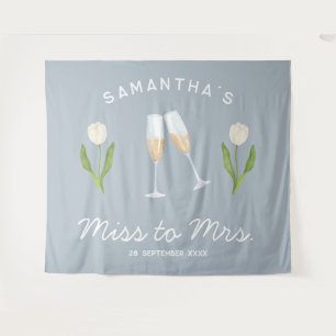 Champagne Bachelorette Party Miss to Mrs Tulip Tapestry