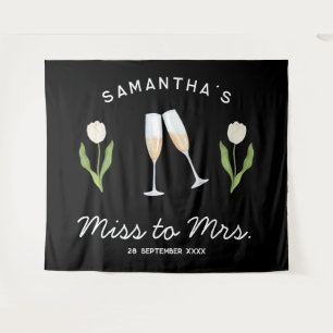 Champagne Bachelorette Party Miss to Mrs Tulip Tapestry