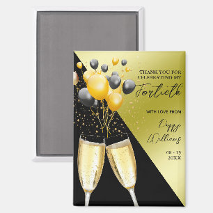 Champagne & Balloons 40th Birthday Magnet