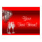 Champagne Balloons Red Party Banner