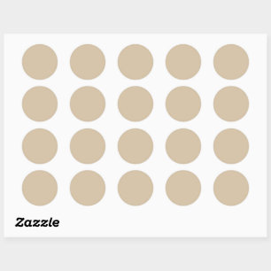 Champagne Beige  Classic Round Sticker