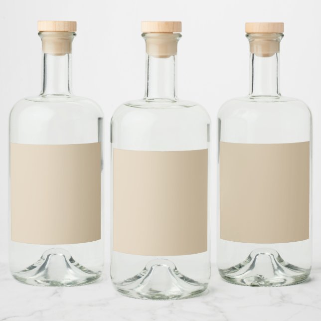 Champagne Beige  Liquor Bottle Label (Bottles)