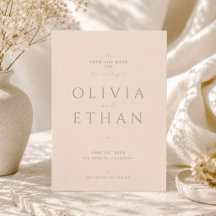 Champagne Beige Modern Editorial Wedding