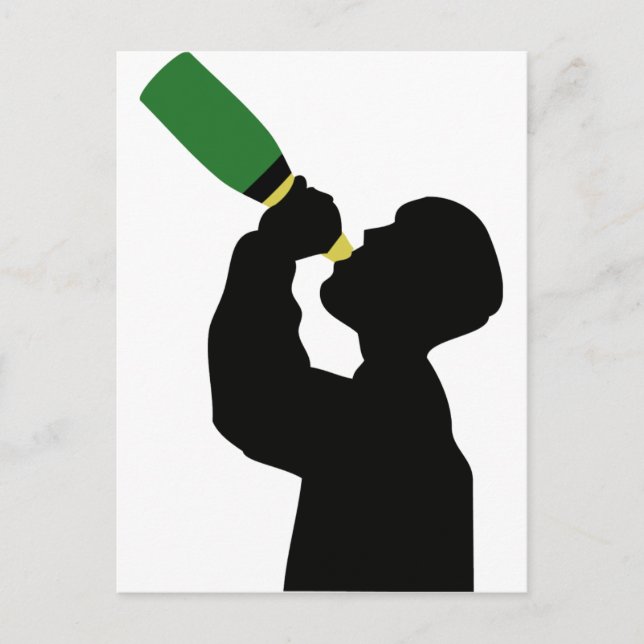 champagne birthday boozer postcard (Front)
