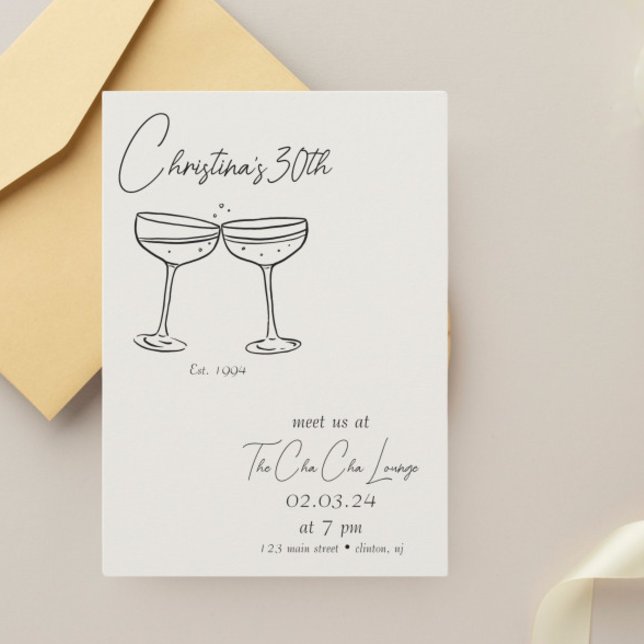 Champagne Birthday Invitation   (Creator Uploaded)