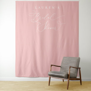 Champagne Blush Bridal Shower Photo Backdrop Tapestry